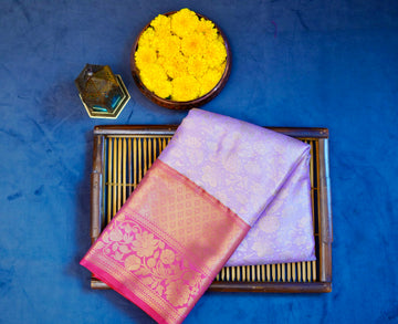 Kanjivaram zari woven silk saree