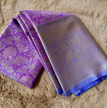 Purple Lavender kanjivaram silk saree