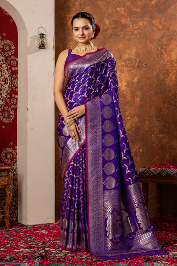 ROYAL PURPLE BANARASI SILK SAREE