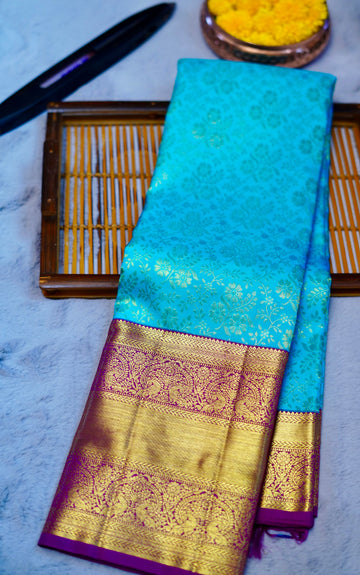 Pure handloom 2g gold kanjivaram silk saree