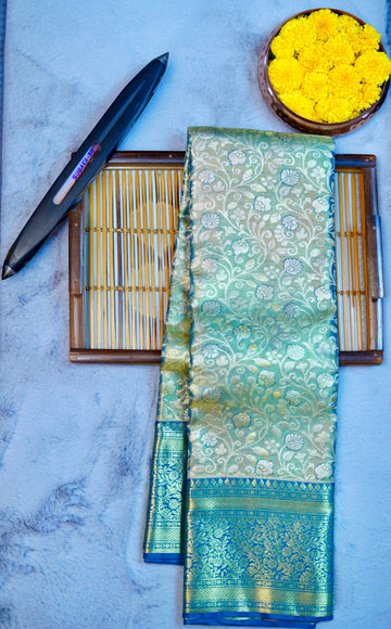 Pure handloom 1g gold zari woven kanjivaram silk saree
