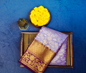 Kanjivaram zari woven silk saree