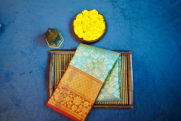 Kanjivaram zari woven silk saree