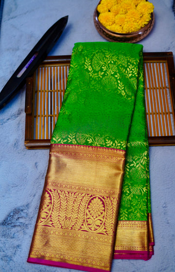 Pure handloom 1g gold kanjivaram silk saree