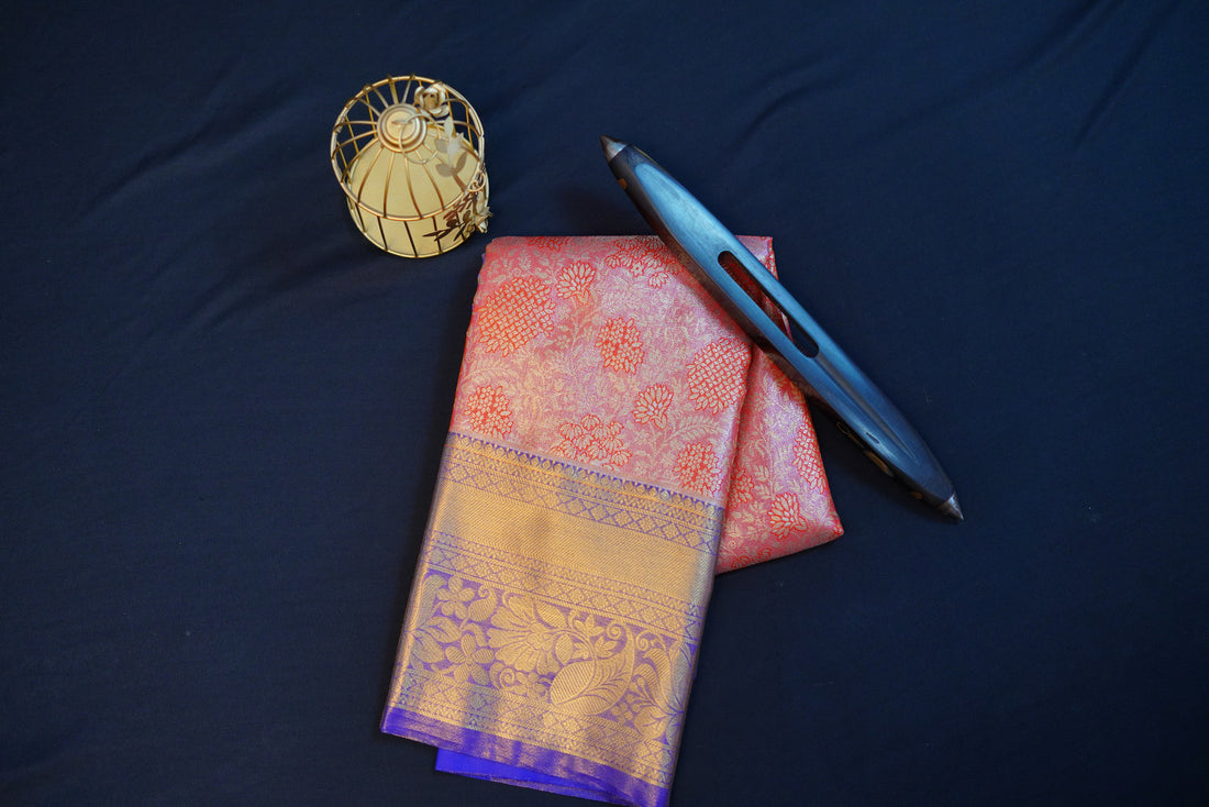 Kanjivaram zari woven silk saree