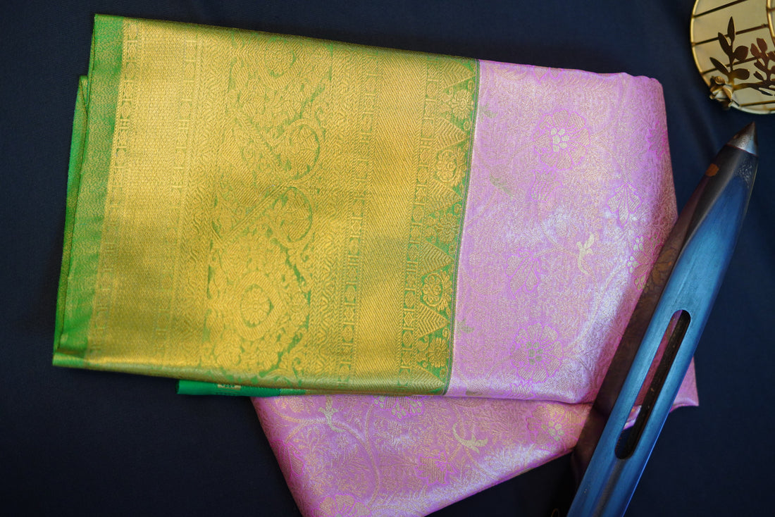 Kanjivaram zari woven silk saree