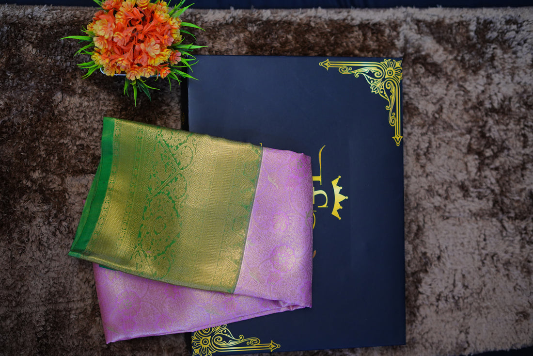 Kanjivaram zari woven silk saree