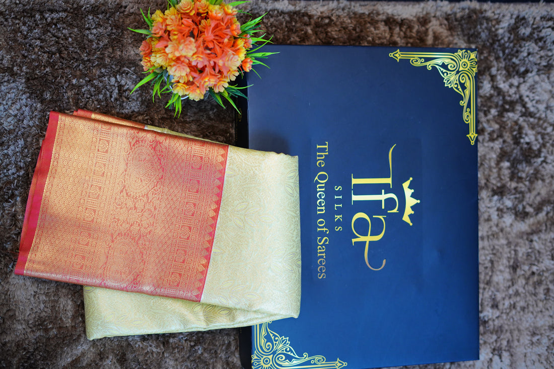 Kanjivaram zari woven silk saree