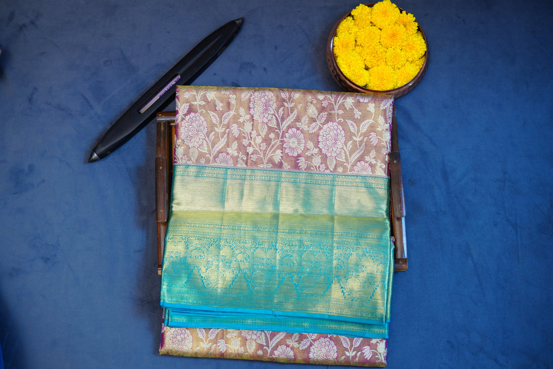Pure handloom 2g gold zari woven kanjivaram silk saree