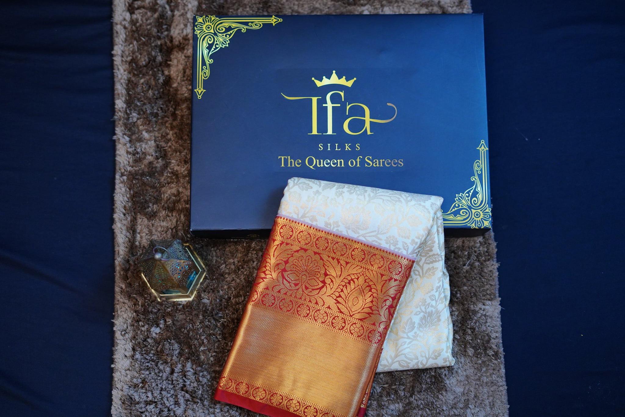 Premium off white kanjivaram silk saree