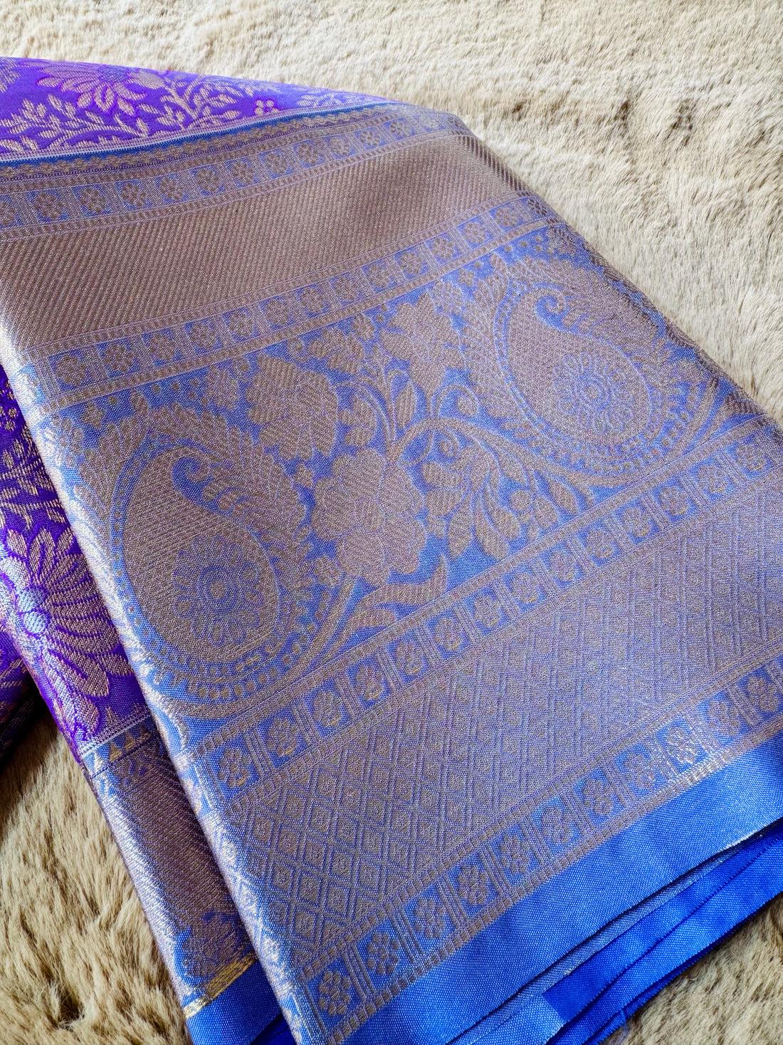Purple Lavender kanjivaram silk saree