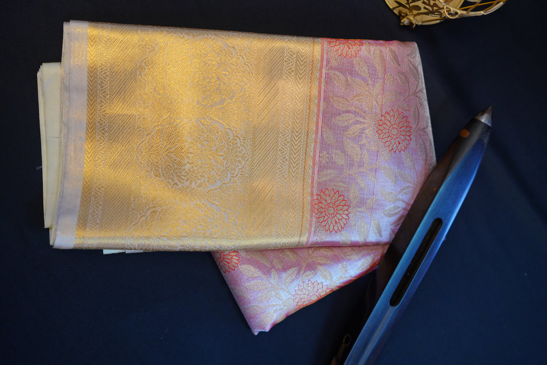 Kanjivaram zari woven silk saree