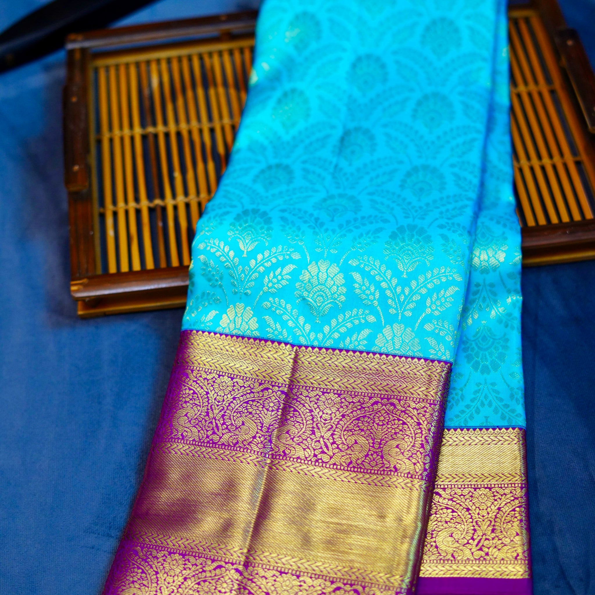 Pure handloom 2g gold kanjivaram silk saree
