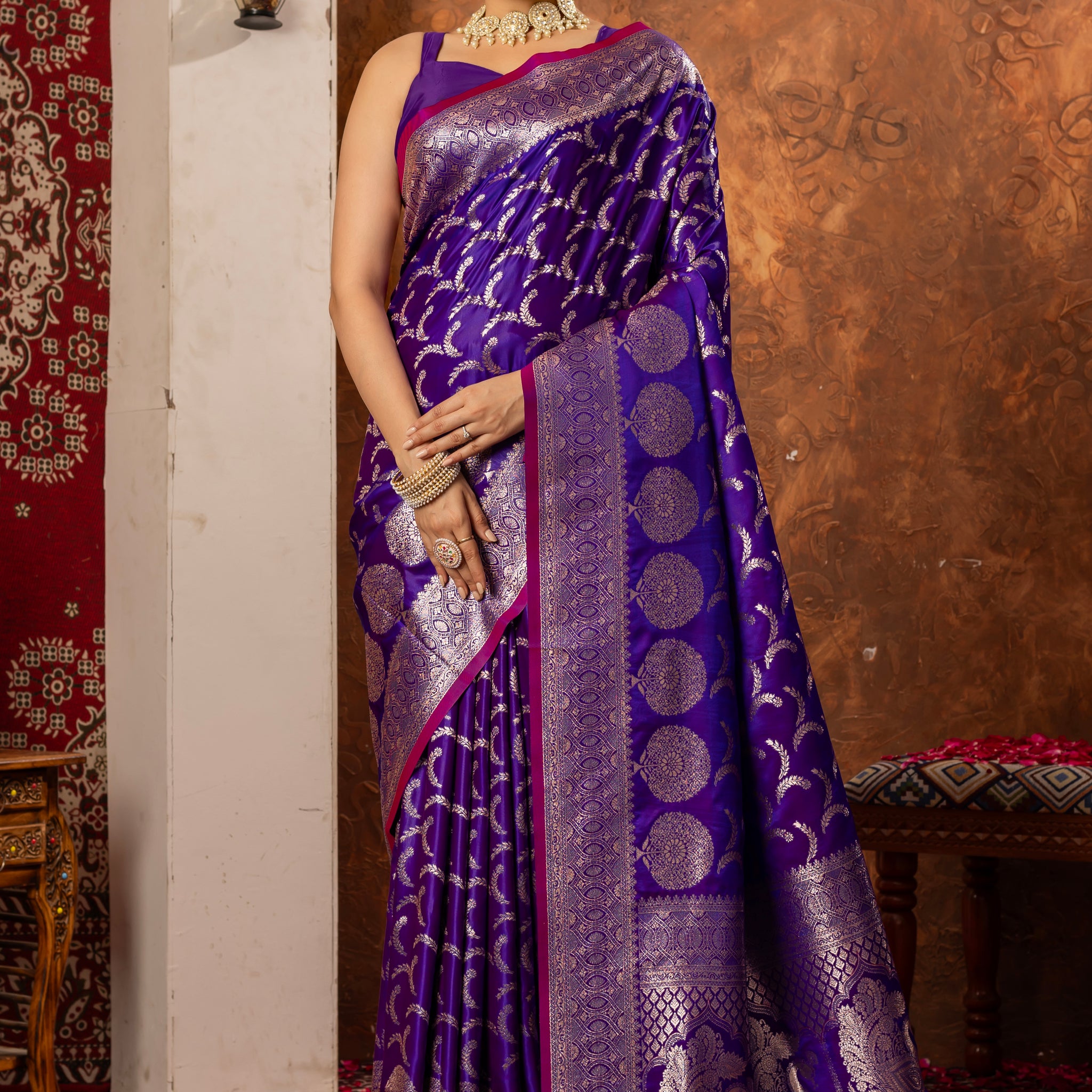 ROYAL PURPLE BANARASI SILK SAREE