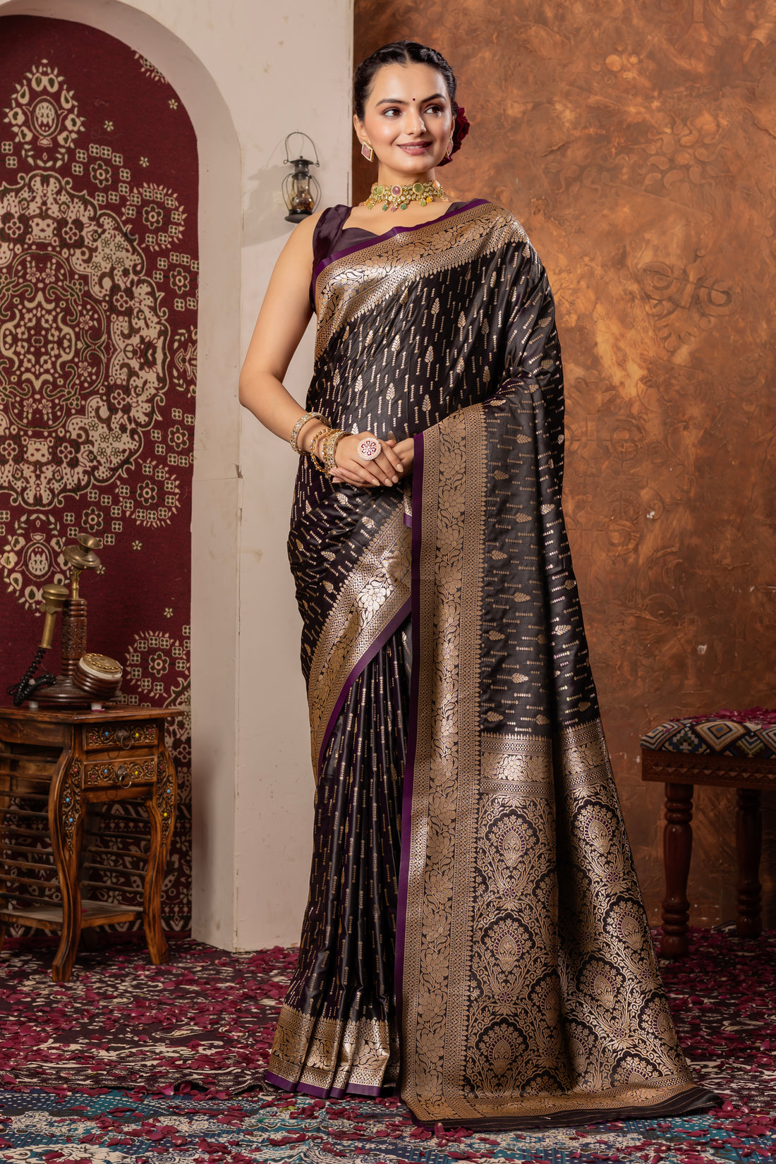 ROYAL BLACK BANARASI SILK SAREE