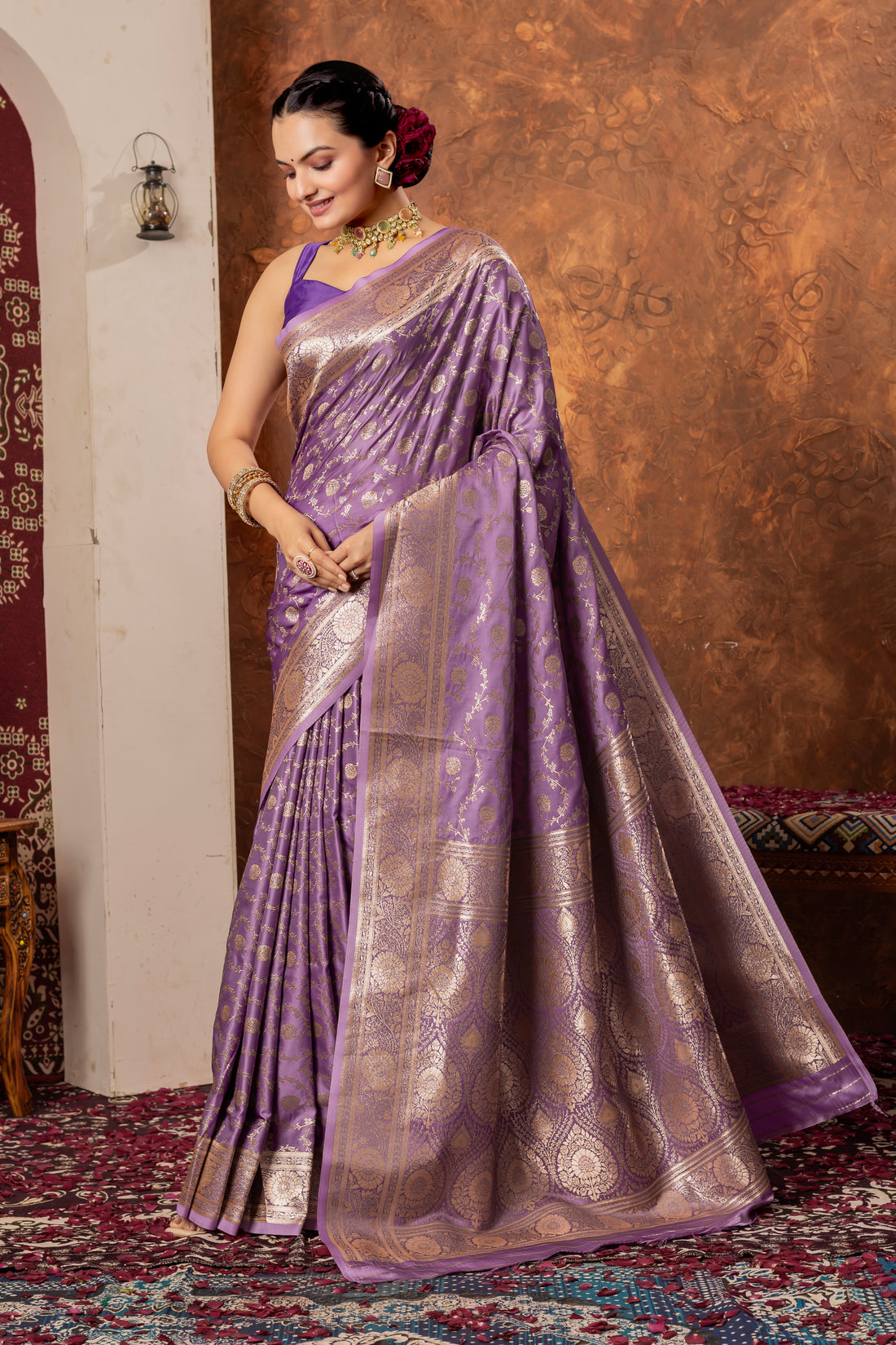 LAVENDER BANARASI SILK SAREE