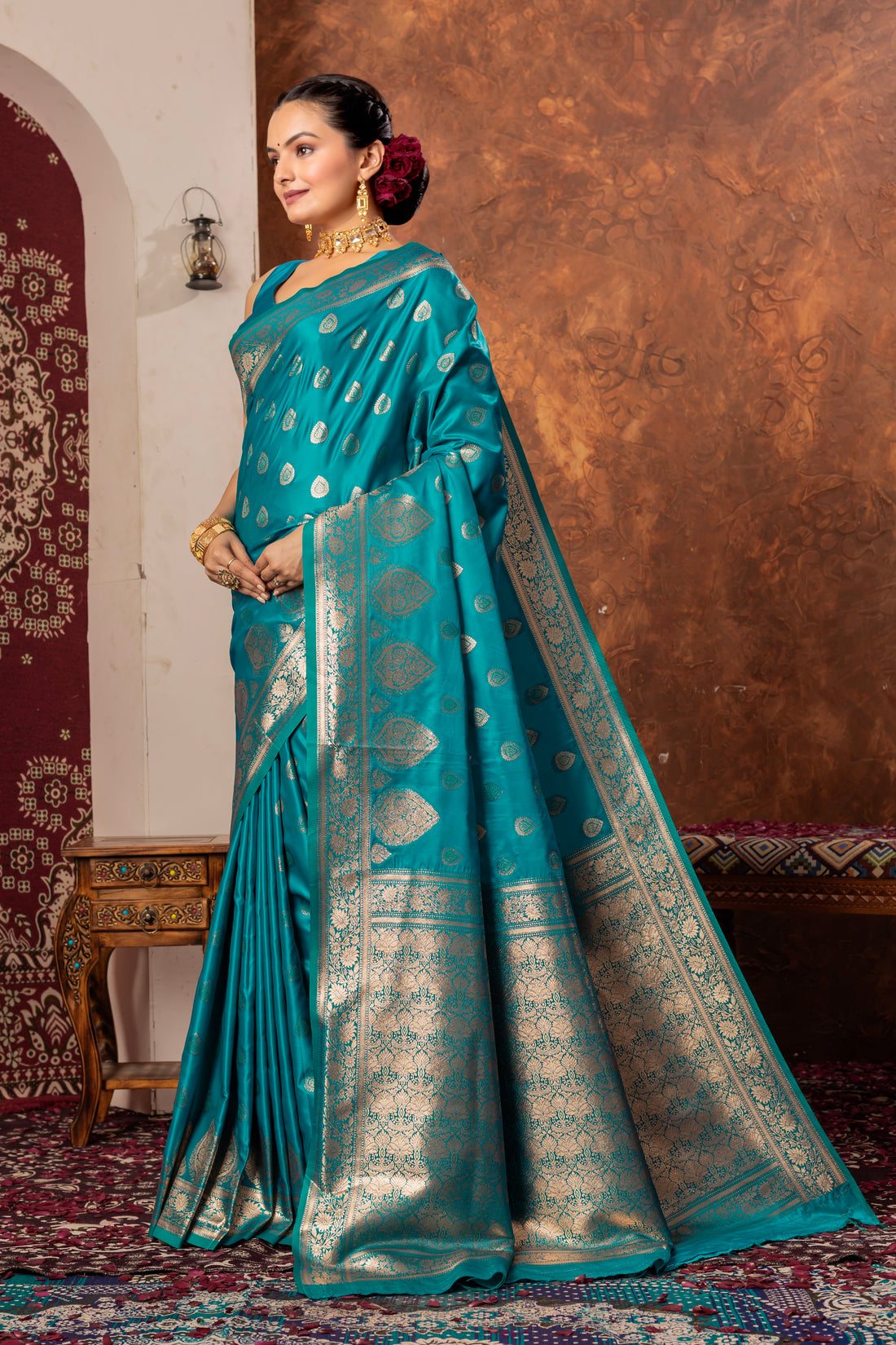 LUX GREEN BANARASI SILK SAREE