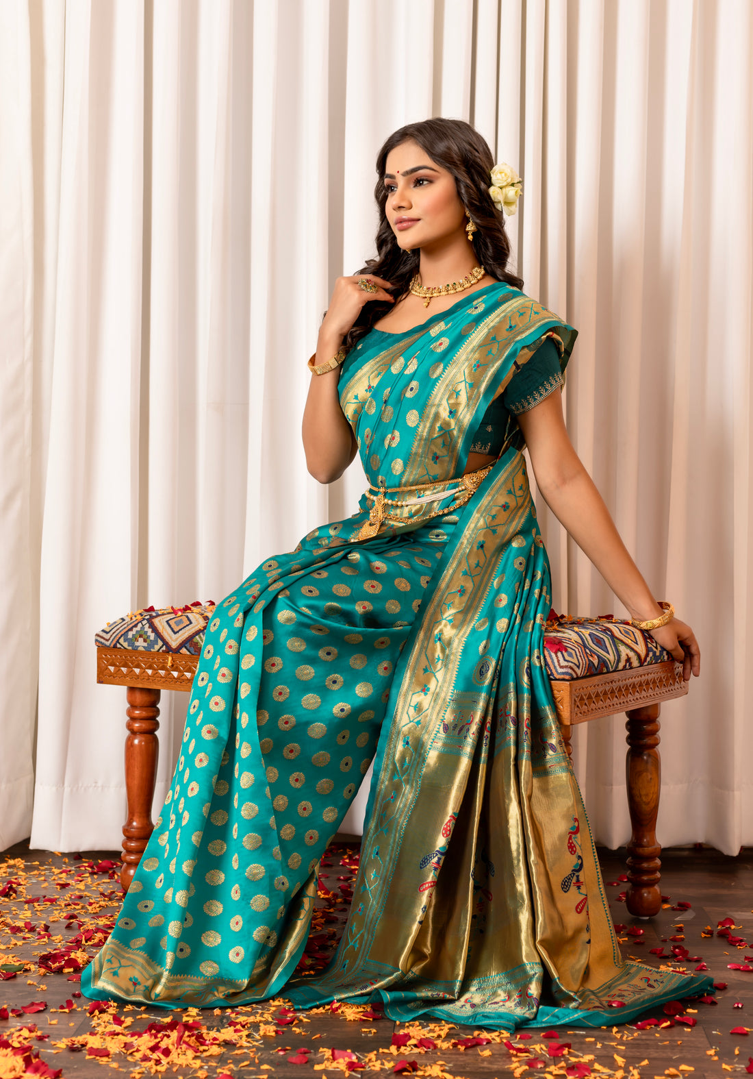 ROYAL LUX GREEN PAITHANI SILK SAREE