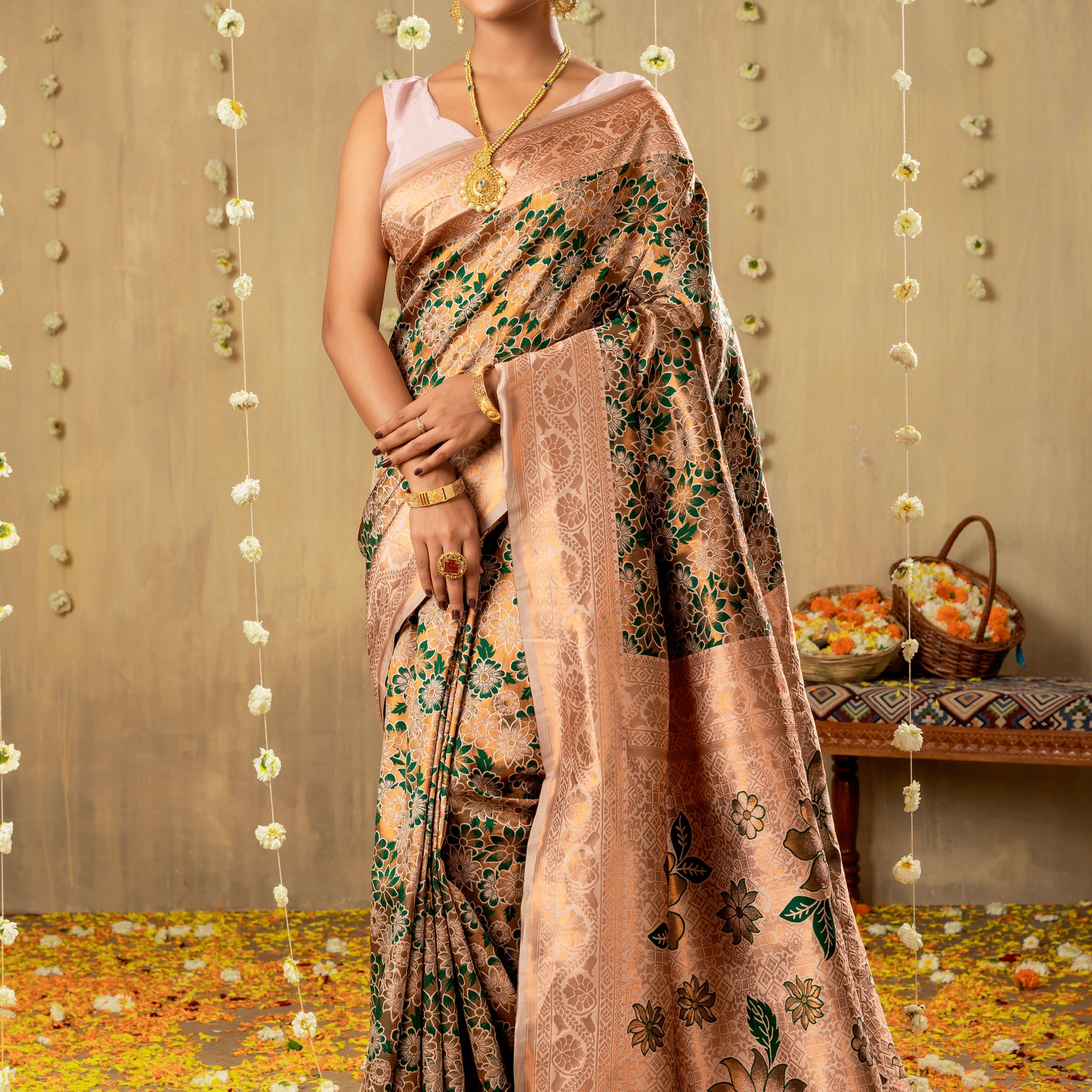 PASTEL KANJIVARAM SILK SAREE