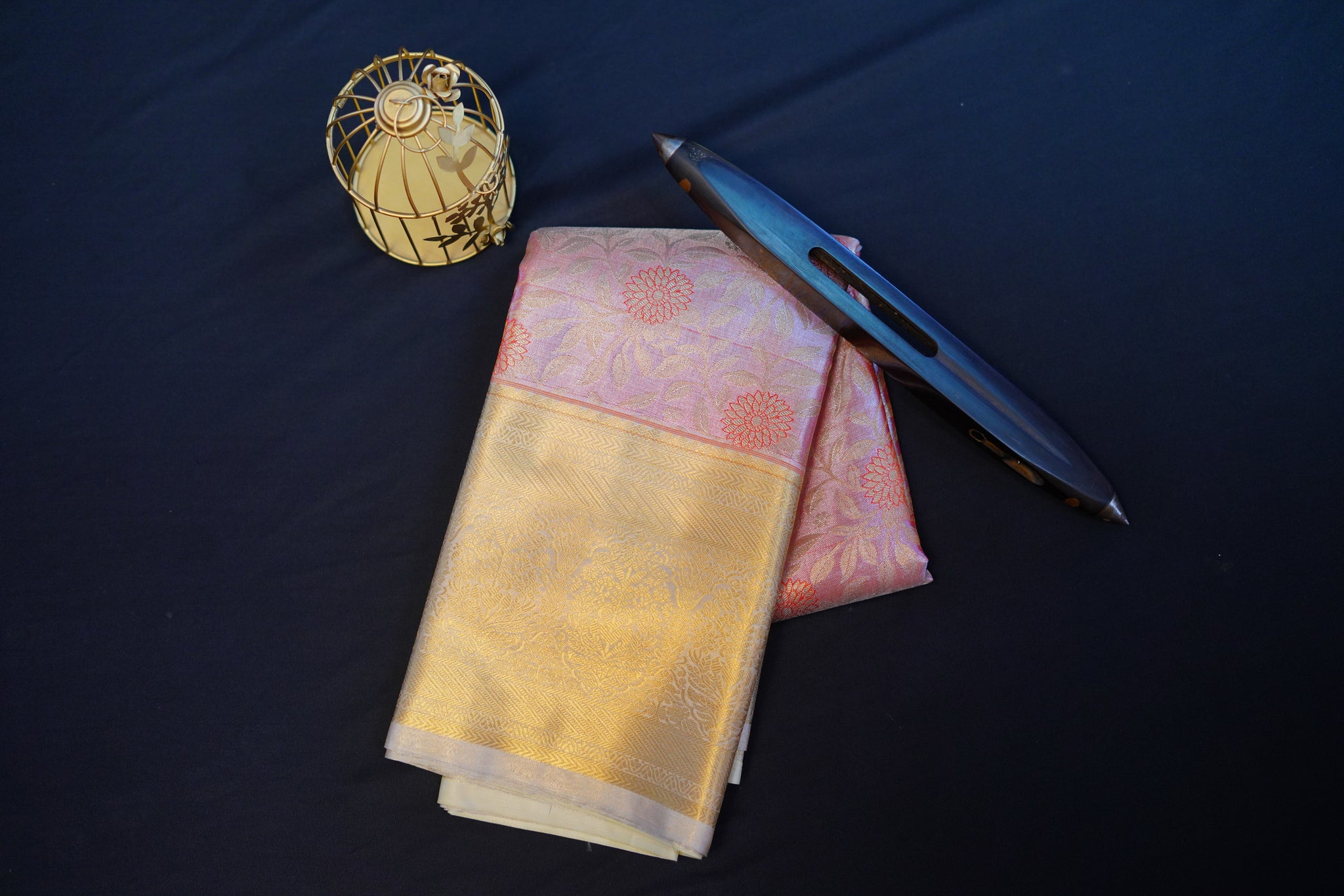Kanjivaram zari woven silk saree