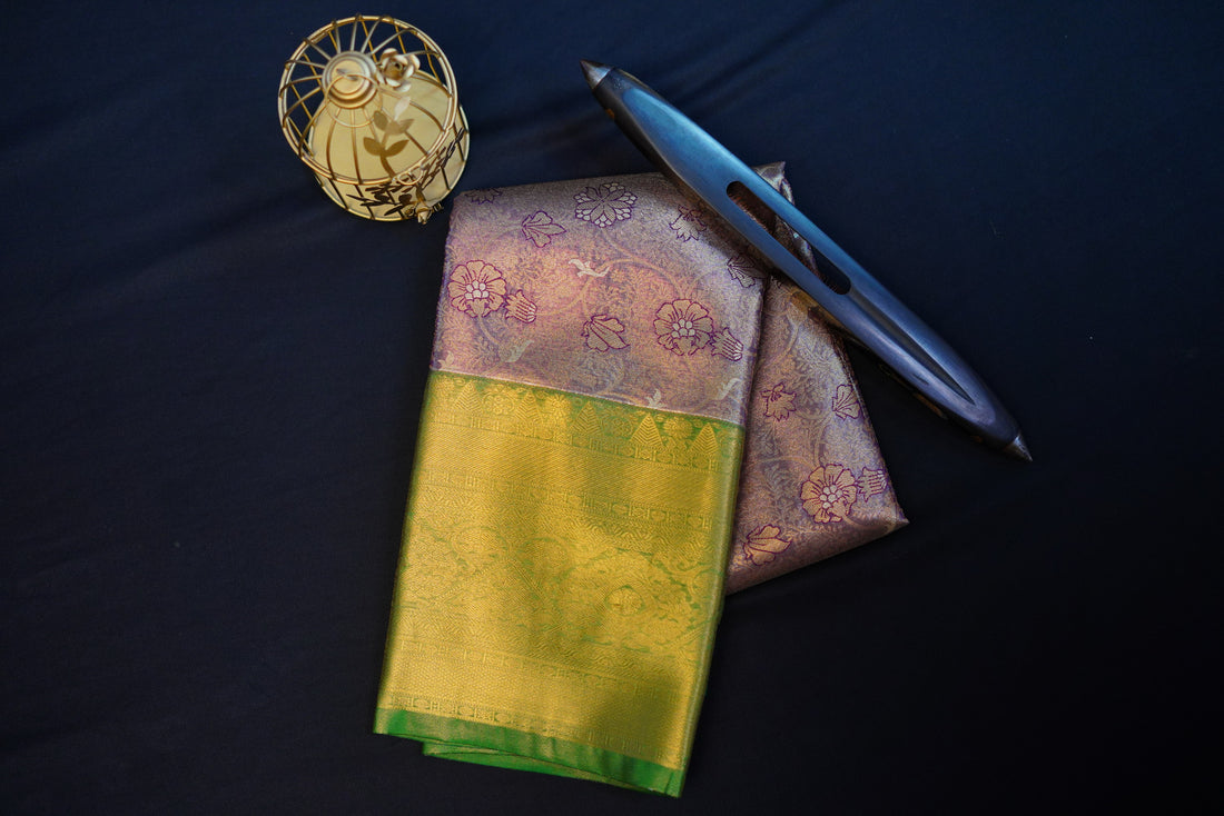 Kanjivaram zari woven silk saree