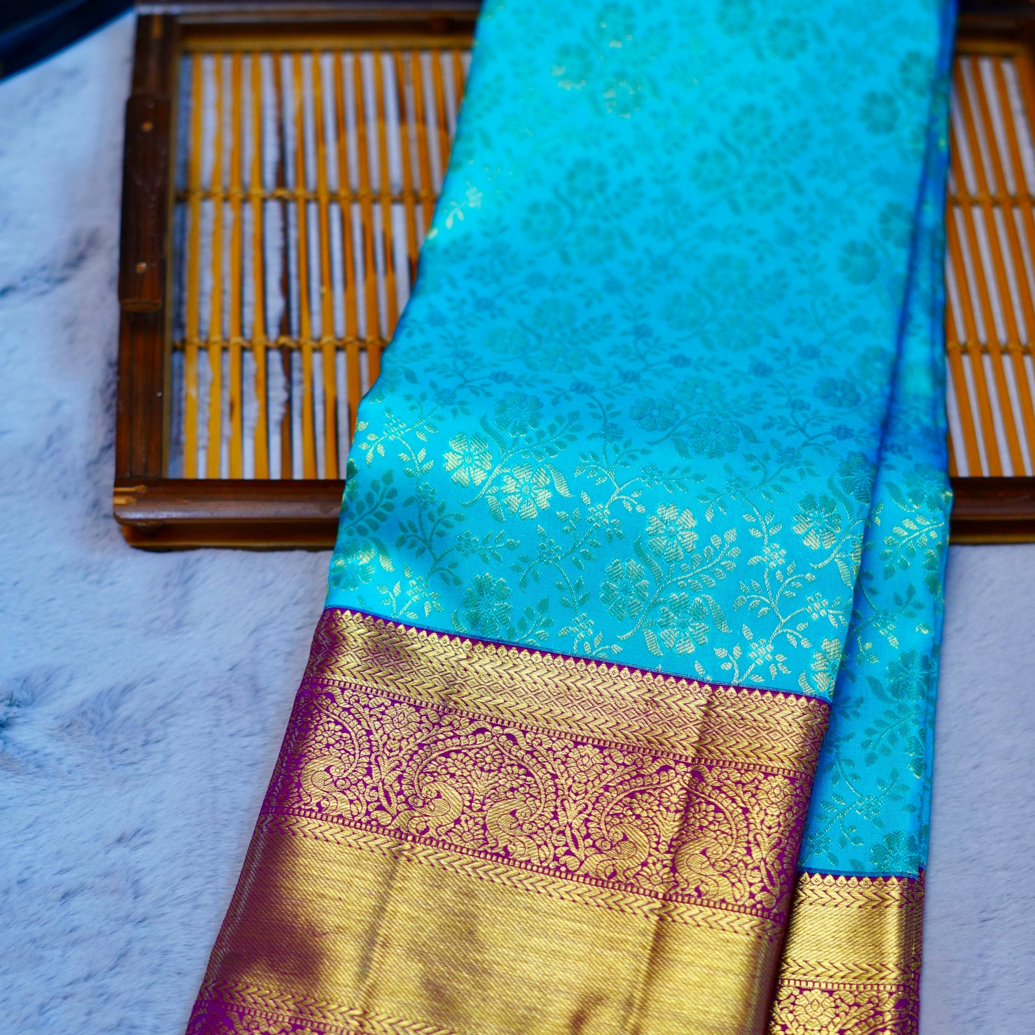 Pure handloom 2g gold kanjivaram silk saree