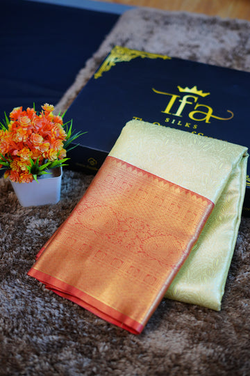 Kanjivaram zari woven silk saree