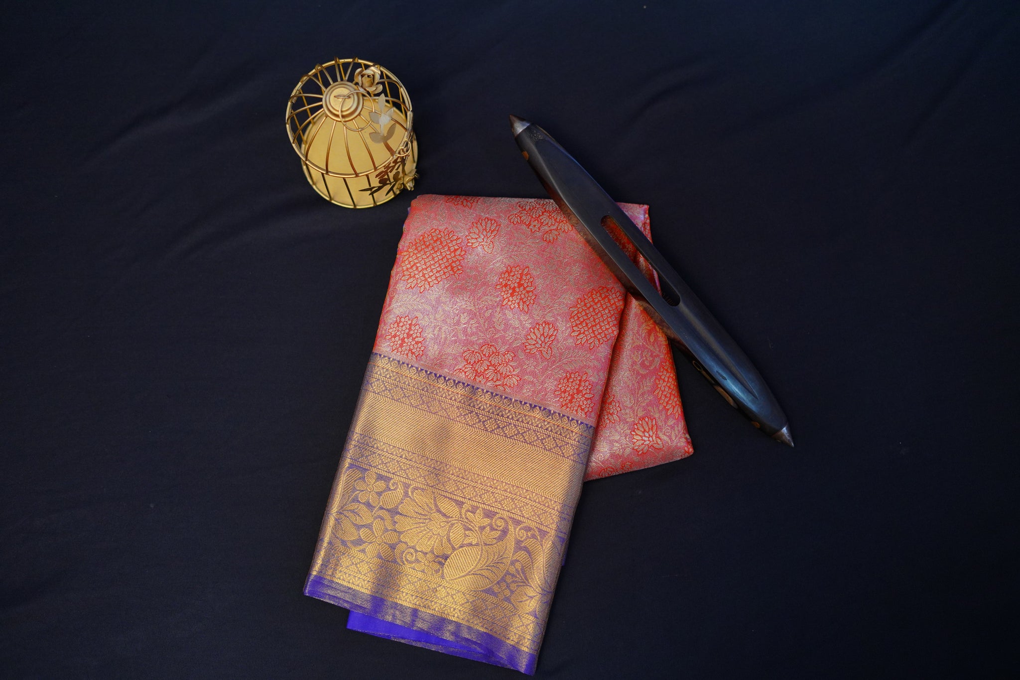 Kanjivaram zari woven silk saree