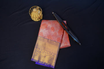 Kanjivaram zari woven silk saree