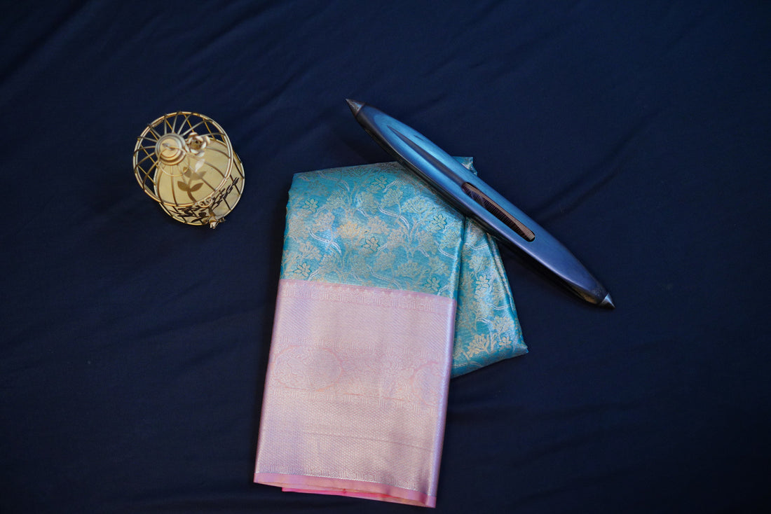 Kanjivaram zari woven silk saree